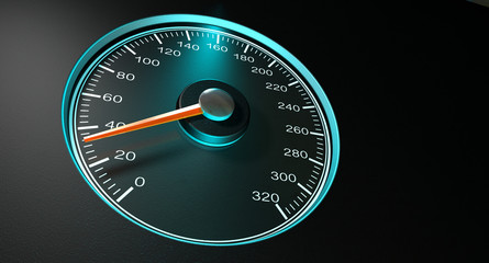 Speedometer Blue Fast Speed