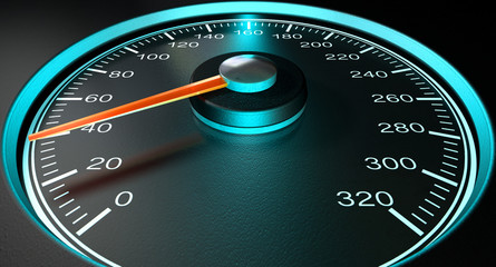 Speedometer Blue Fast Speed