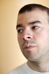 Obraz premium Serious Man Looks Worried