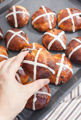 Easter hot cross buns
