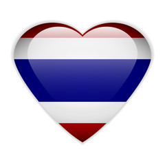 Fototapeta premium Thailand flag button.