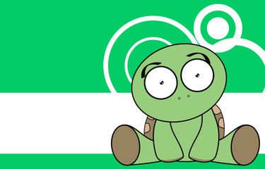 turtle cute baby sit cartoon wallpaper
