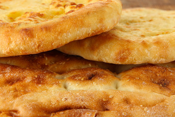 Pita bread close up