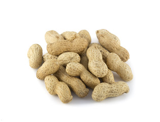 Dried peanuts in closeup