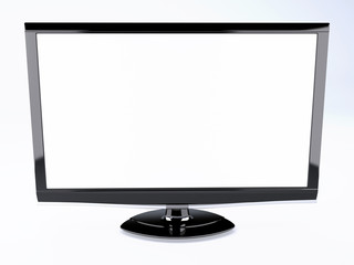 High Definition TV screen. isolated white