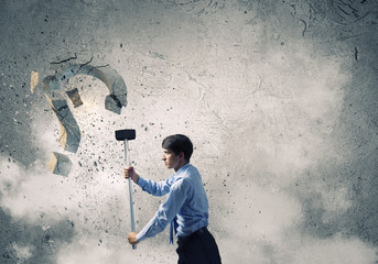 Determined businessman