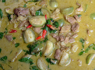 Green pork Curry , Thai cuisine