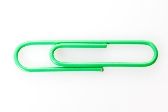 isolated color paper clip