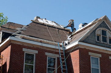 Roof Repair on Historic House © lawcain