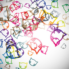 abstract background: cat