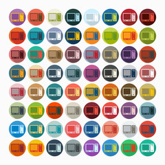 Flat design: computer