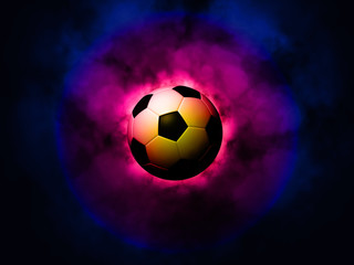 Fototapeta premium Soccer ball energetic background