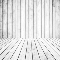 White wooden room wall texture background.