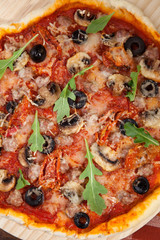 Home Made Pizza - Sun Dried Tomatoes and Meat