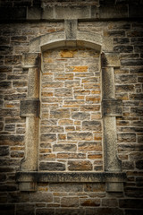 Old, Gothic Style Stoned Up Window Frame