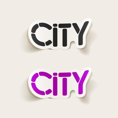 realistic design element: city