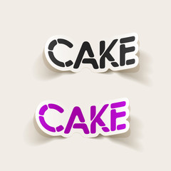 realistic design element: cake