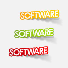 realistic design element: software