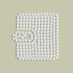 pills concept: purse, money