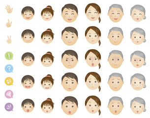 家族・表情集・セット
