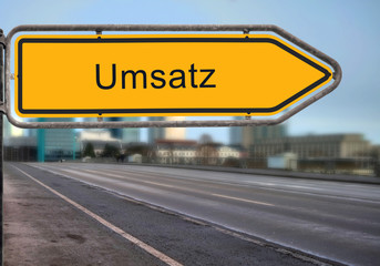 Strassenschild 14 - Umsatz