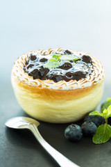 cheesecake myrtilles