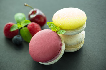macarons colorés