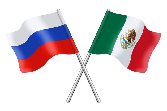 Flags : Russia and Mexico
