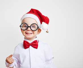 Lachendes Kind zu Weihnachten