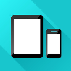 Flat mobile, tablet template