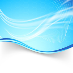 Bright swoosh air lines folder background