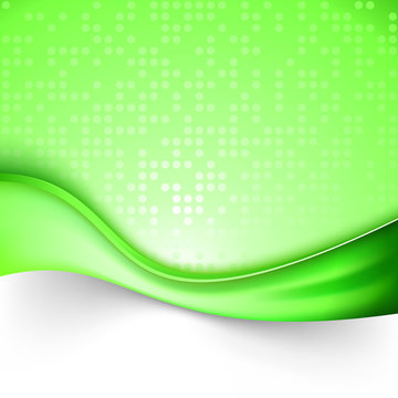 Bright Green Swoosh Line Background Template