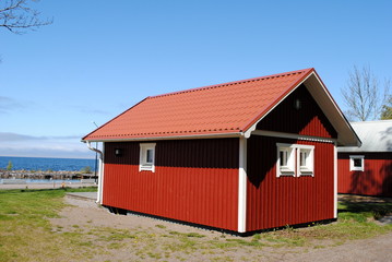 Fischerhütten am Meer
