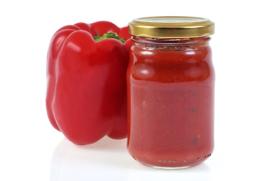 Bocal de sauce de piments doux