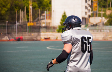 rugby athlete trains