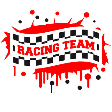 Racing Team Flag Graffiti