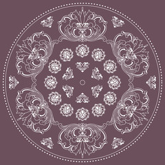 classic lotus flower circle graphic pattern, OpRings