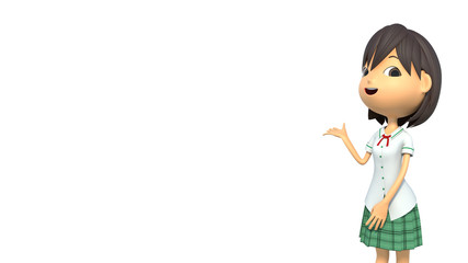 解説する女子生徒