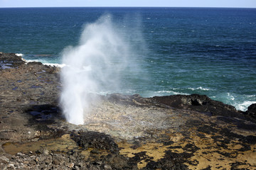 Pacific Ocean Spouting Horn, Hawaii