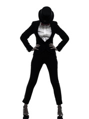 Fototapeta premium woman master of ceremonies presenter silhouette