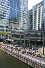 Morning in Canary Wharf, London, Banking aria