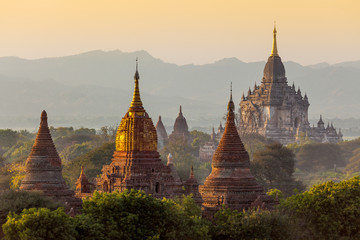 Viele Tempel in Bagan-Bereich, Myanmar.