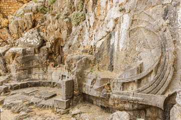 Fototapeta premium Lindos' Acropolis - A Ship Sculptured in the Rock