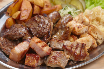meat with cabbage and potatoes