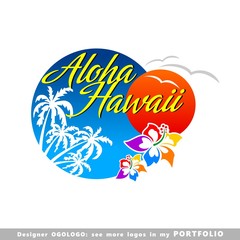 Fototapeta na wymiar illustrations, aloha, hawaii, leaves, hibiscus, floral