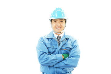 笑顔の労働者