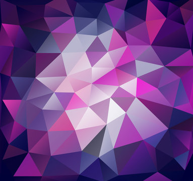 Triangle background. Lilac polygons.