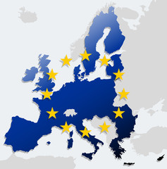 Naklejka premium European Union Map