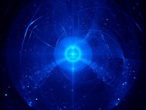 Blue nebula in space