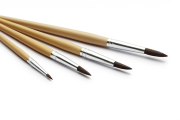 paintbrush for painter isolated on white background